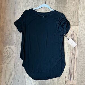 NWT Halogen Black Women's Short Sleeve Top Size M